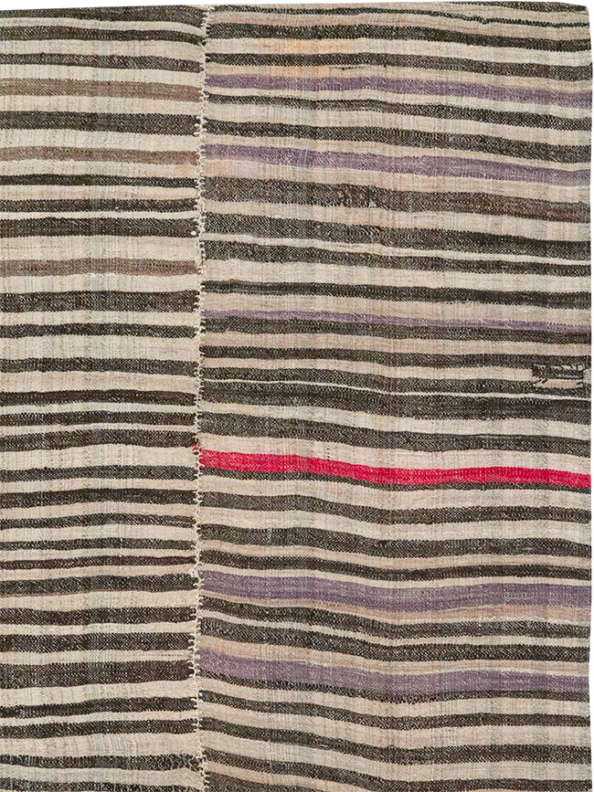 Vintage Persian Flatweave Kilim Accent Carpet, No.28399 - Staging