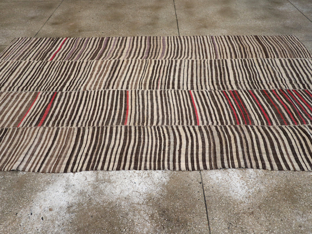 Vintage Persian Flatweave Kilim Accent Carpet, No.28399 - Staging