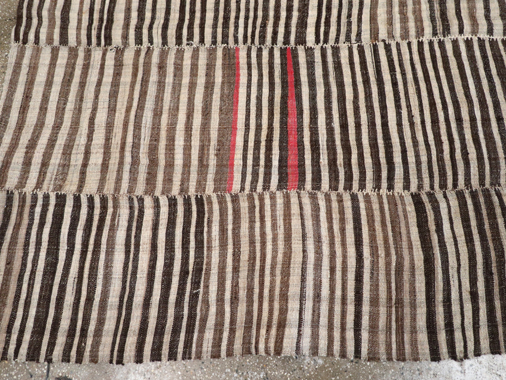 Vintage Persian Flatweave Kilim Accent Carpet, No.28399 - Staging
