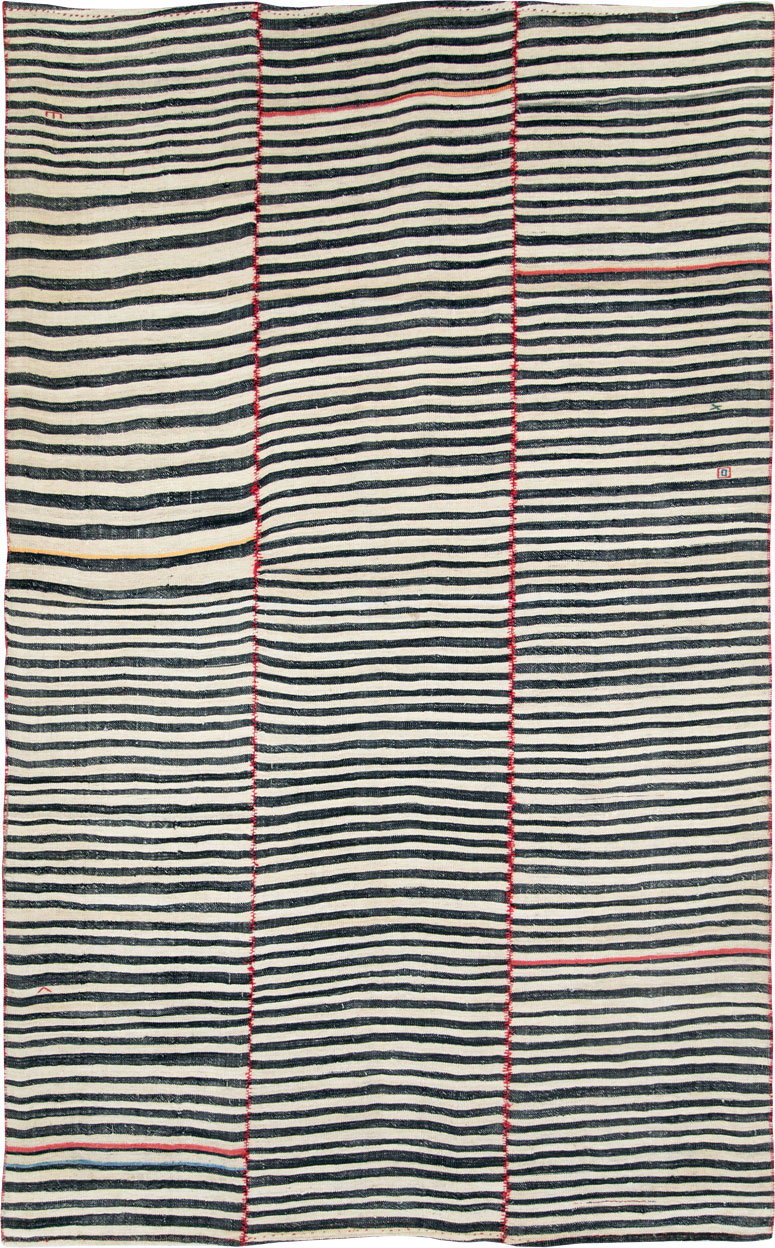 Vintage Persian Flatweave Kilim, No.28401 - Staging