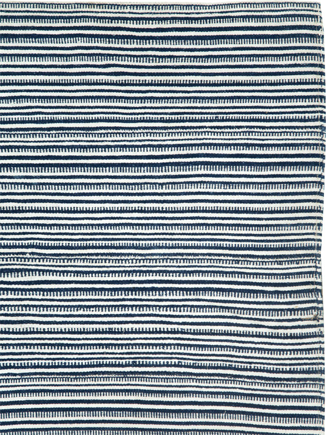 Vintage Persian Flatweave Kilim Square Accent Rug, No.28409 - Staging