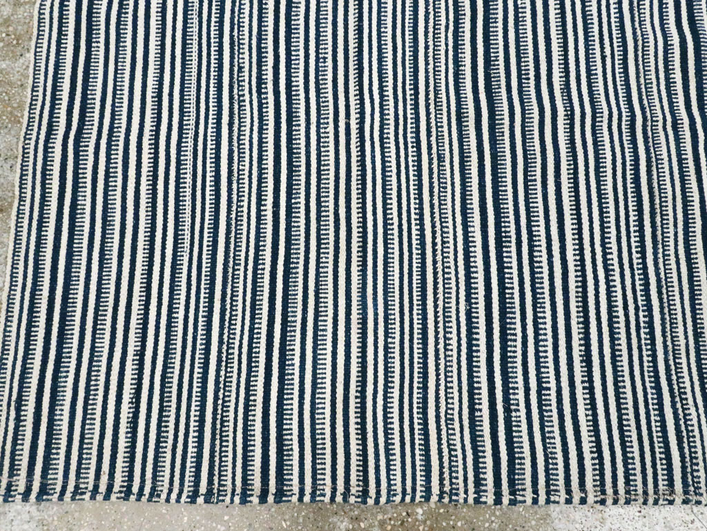 Vintage Persian Flatweave Kilim Square Accent Rug, No.28409 - Staging