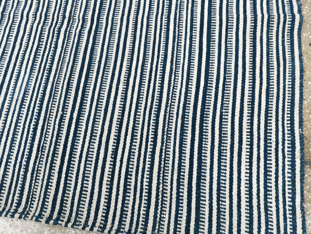 Vintage Persian Flatweave Kilim Square Accent Rug, No.28409 - Staging