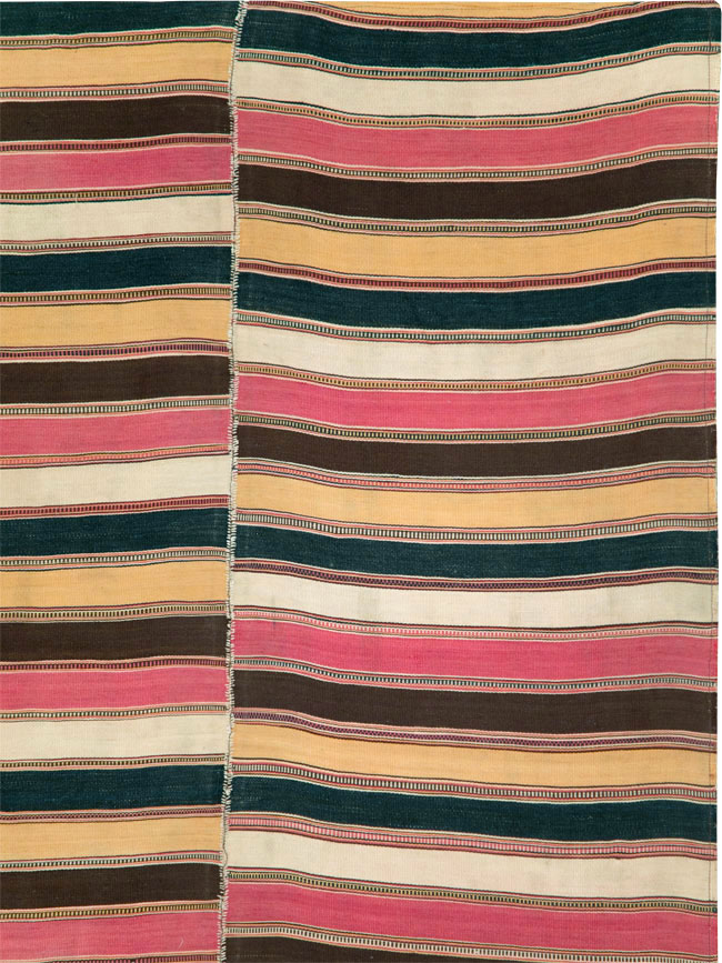 Vintage Persian Flatweave Kilim, No.28422 - Staging