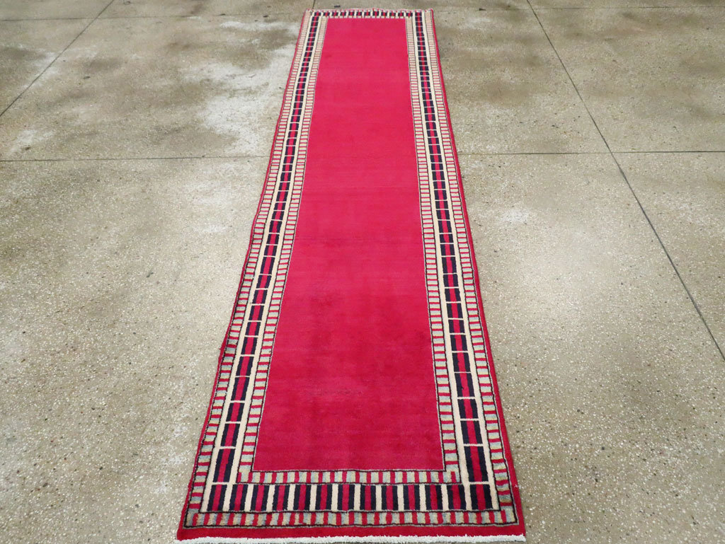 Vintage Persian Mashad Runner (Pair: 1 of 2), No.28424 - Staging