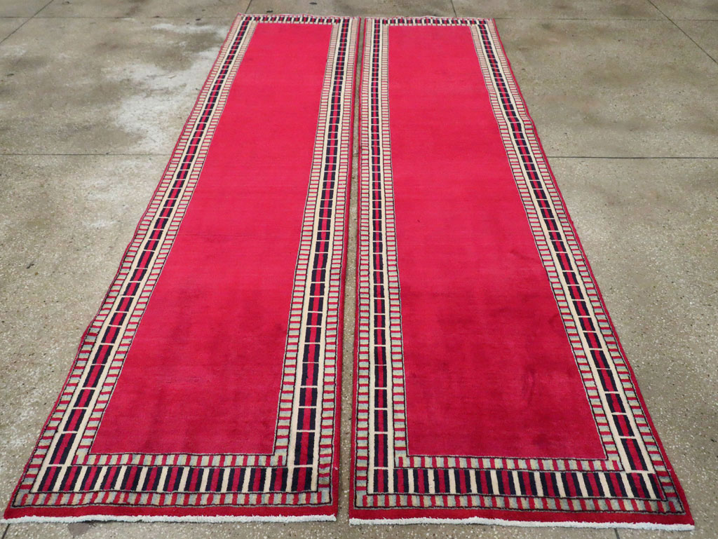 Vintage Persian Mashad Runner (Pair: 2 of 2), No.28425 - Staging