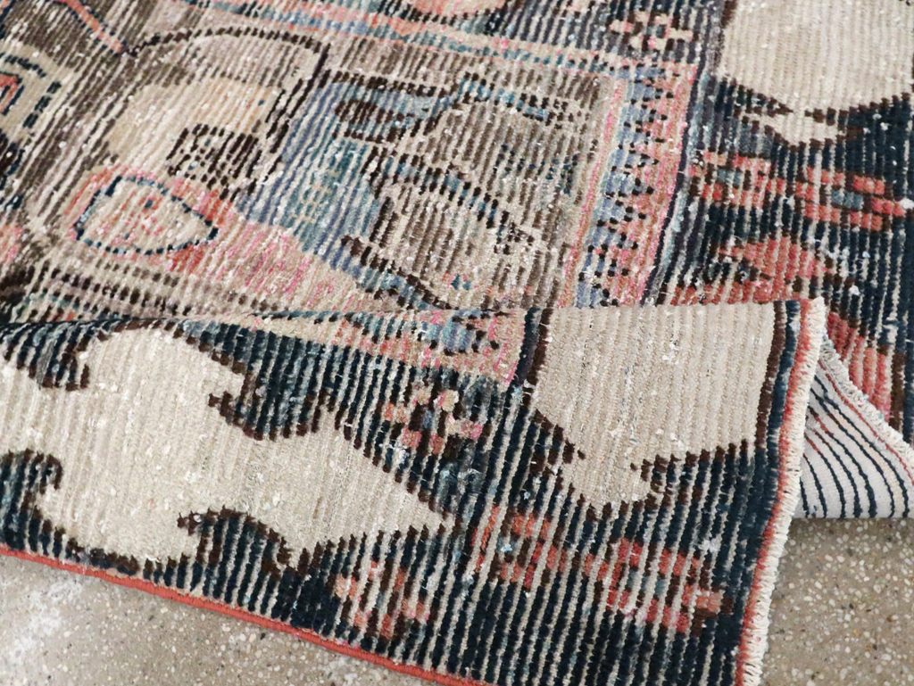 Vintage Persian Pictorial Gabbeh Accent Rug, No.28435 - Staging