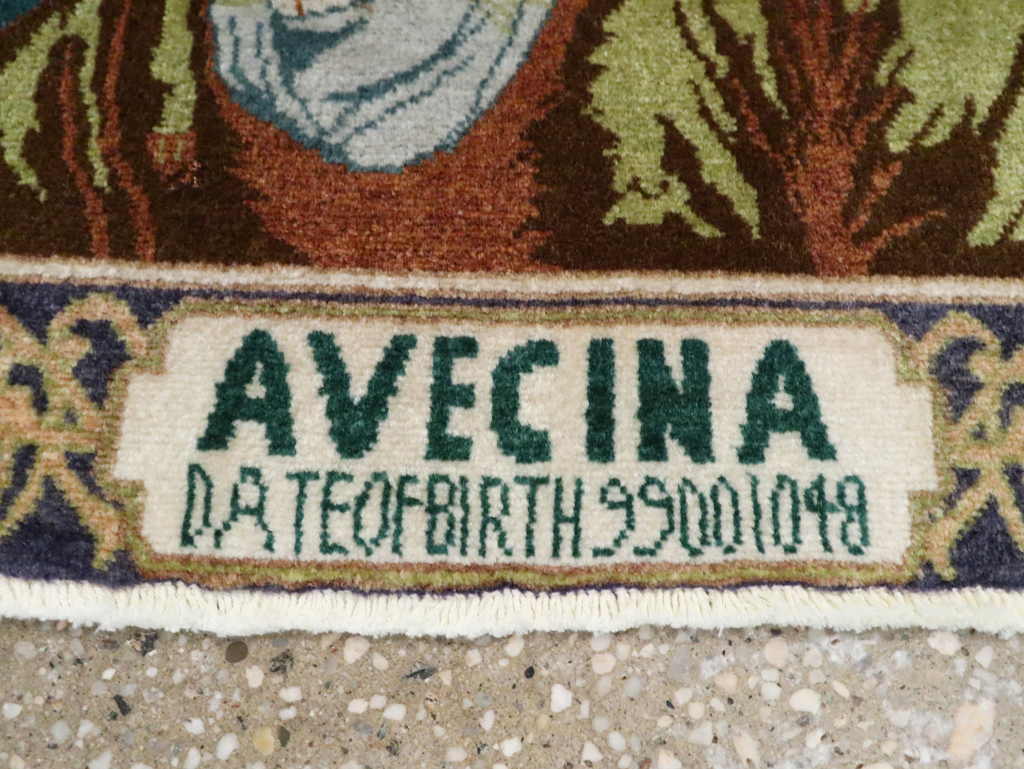 Vintage Persian Tabriz Pictorial Rug (Pair: 2 of 2), No.28443 - Staging