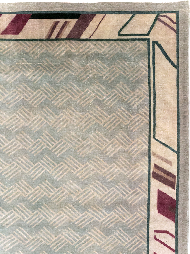 Antique Indian Art Deco Style Large Carpet, No.28449 - Staging