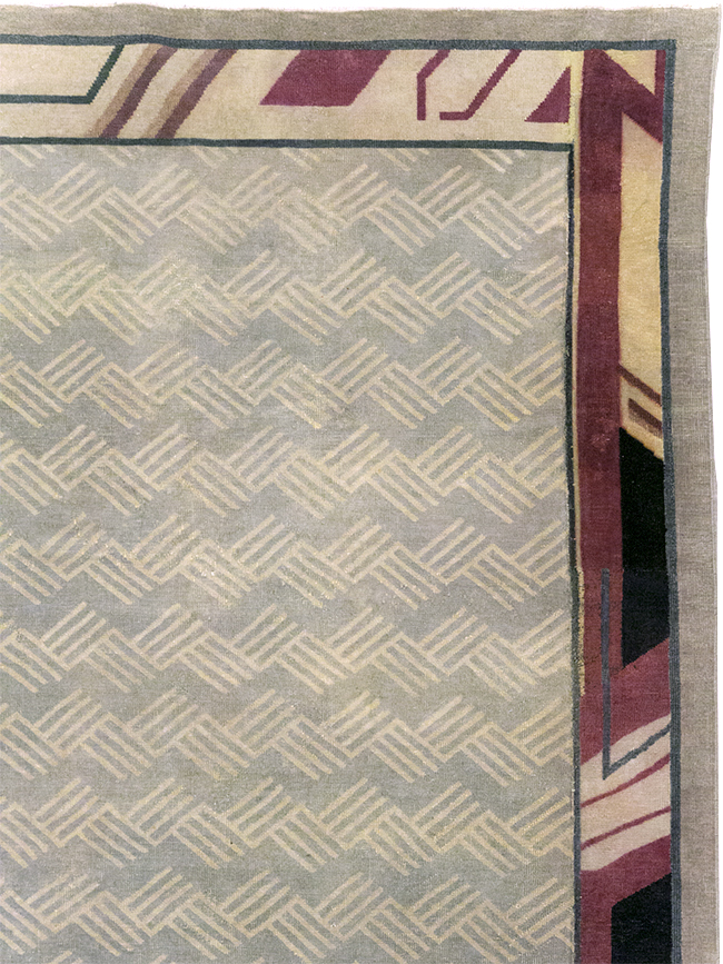 Antique Indian Art Deco Style Large Carpet, No.28449 - Staging