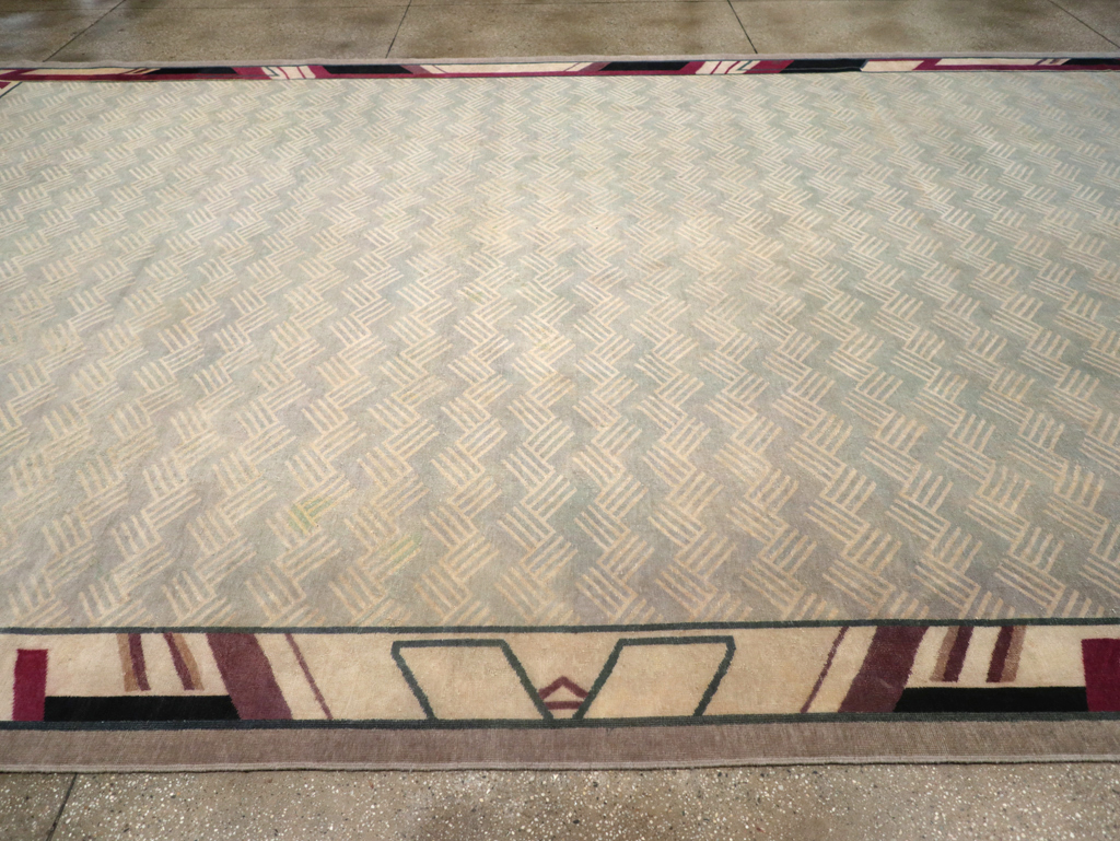 Antique Indian Art Deco Style Large Carpet, No.28449 - Staging