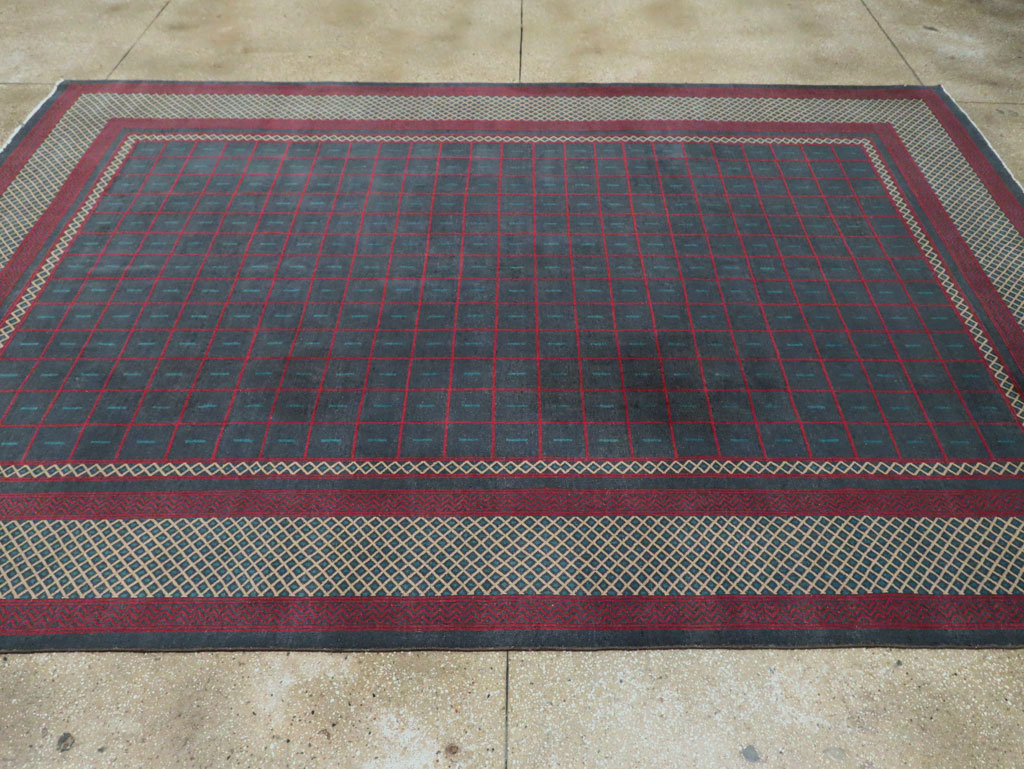 Vintage Indian Lahore Room Size Carpet, No.28450 - Staging