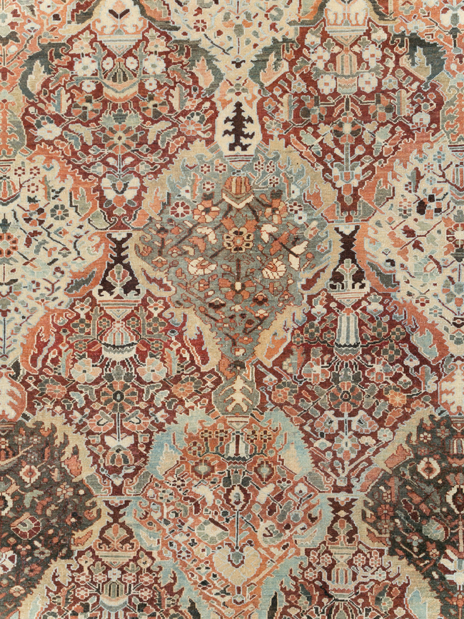 Antique Persian Bakhtiari Oversize Carpet, No.28452 - Staging