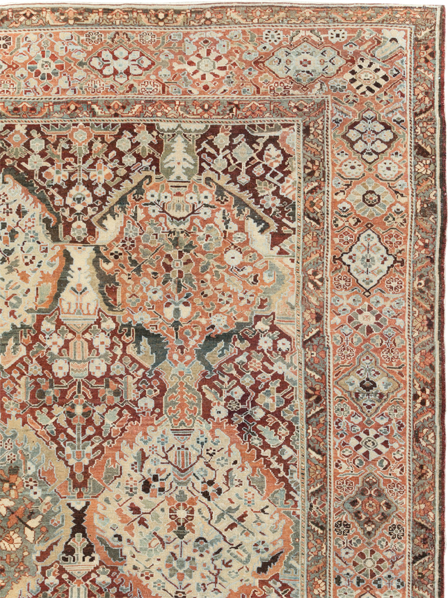 Antique Persian Bakhtiari Oversize Carpet, No.28452 - Staging