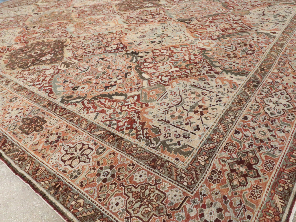 Antique Persian Bakhtiari Oversize Carpet, No.28452 - Staging