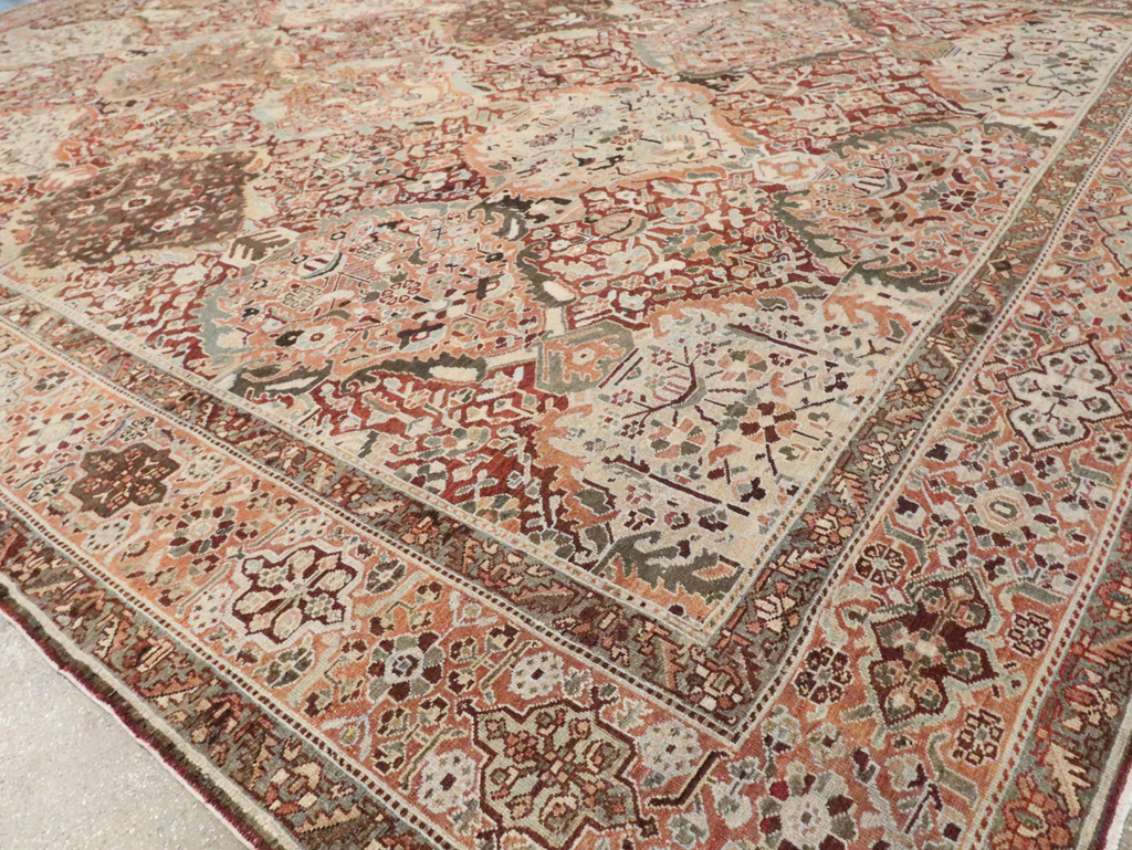 Antique Persian Bakhtiari Oversize Carpet, No.28452 - Staging