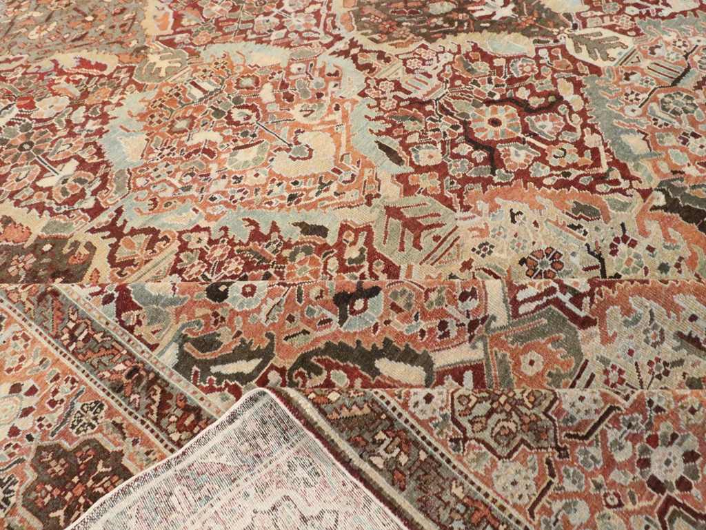 Antique Persian Bakhtiari Oversize Carpet, No.28452 - Staging