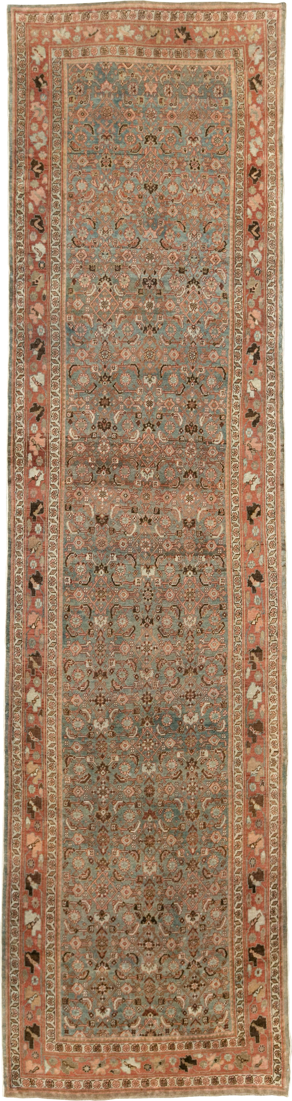 Antique Persian Bidjar Wide Gallery Runner, No.28455 - Staging
