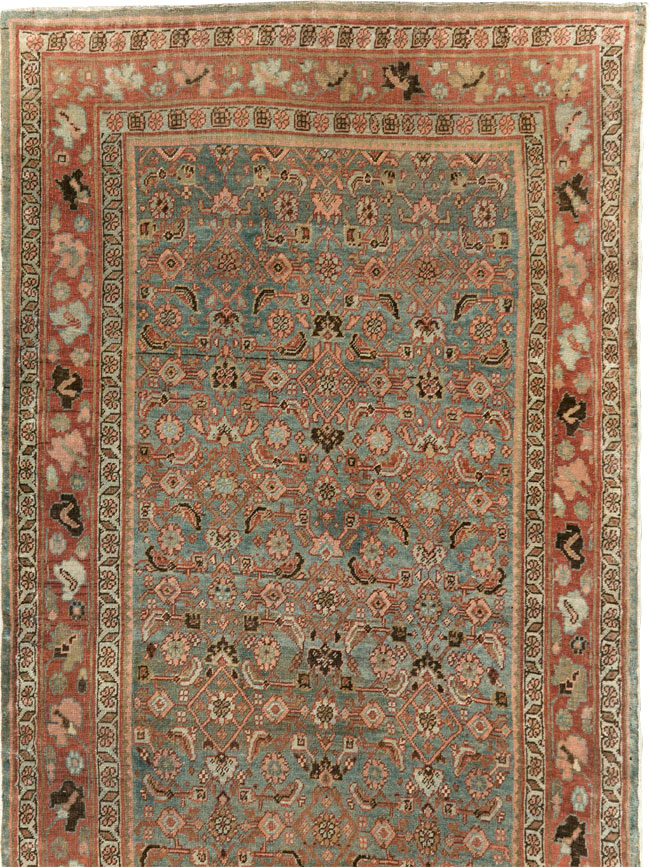 Antique Persian Bidjar Wide Gallery Runner, No.28455 - Staging