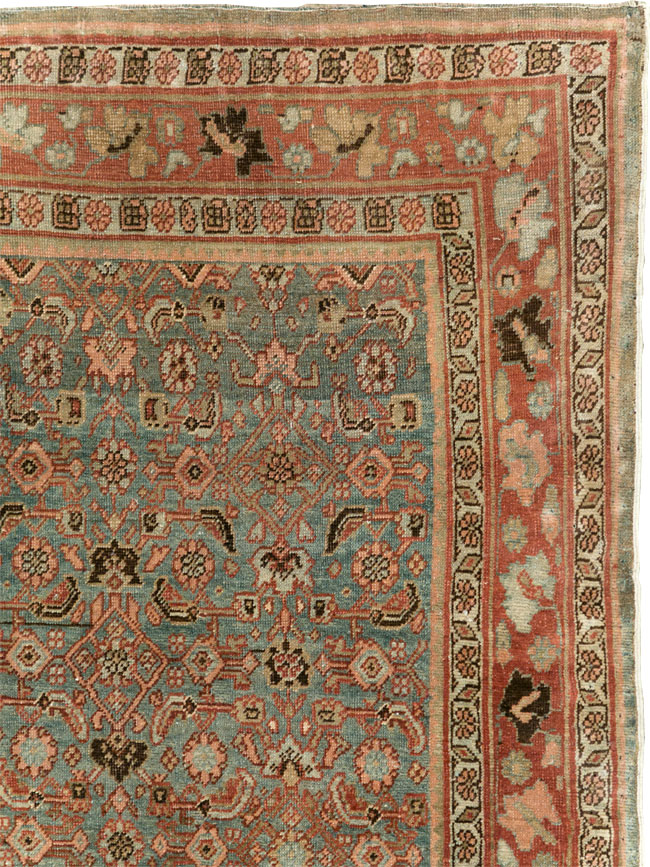 Antique Persian Bidjar Wide Gallery Runner, No.28455 - Staging