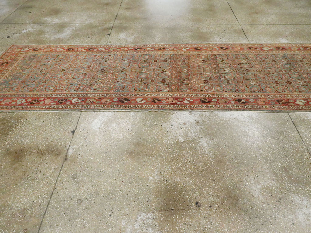 Antique Persian Bidjar Wide Gallery Runner, No.28455 - Staging