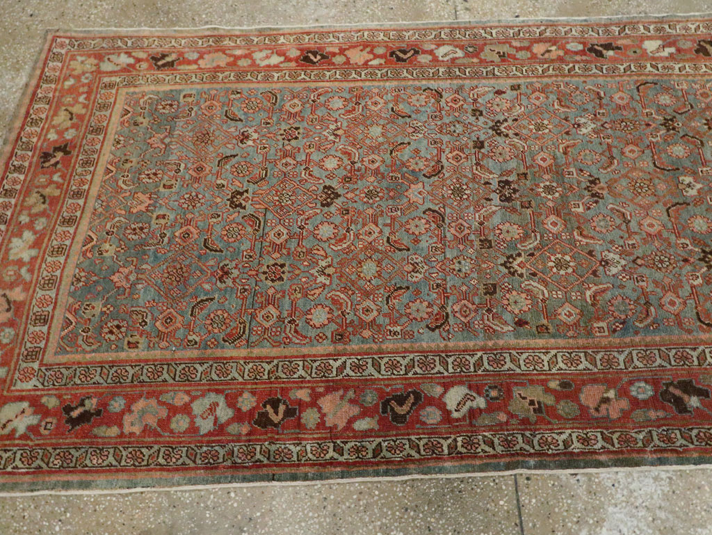 Antique Persian Bidjar Wide Gallery Runner, No.28455 - Staging