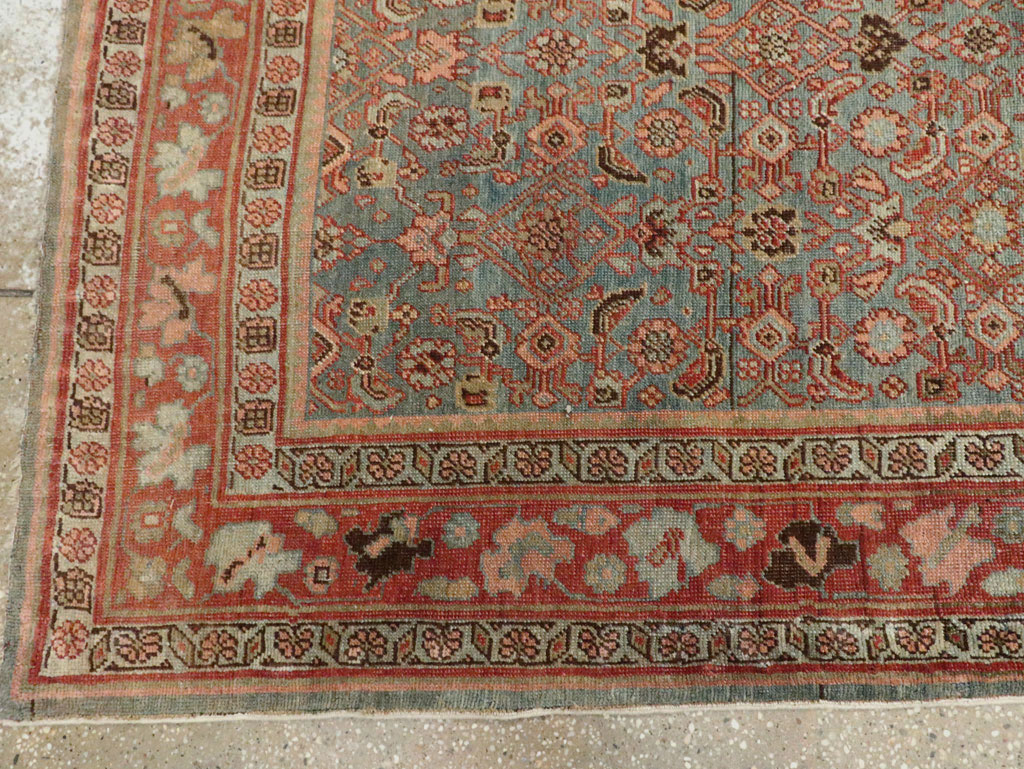 Antique Persian Bidjar Wide Gallery Runner, No.28455 - Staging