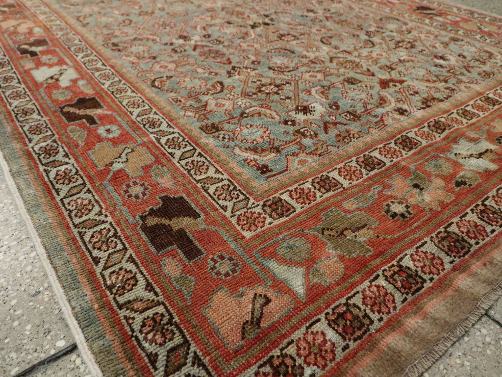 Antique Persian Bidjar Wide Gallery Runner, No.28455 - Staging