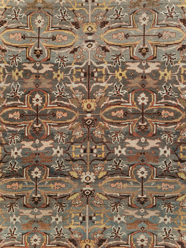 Antique Persian Bidjar Large Room Size Carpet, No.28462 - Staging