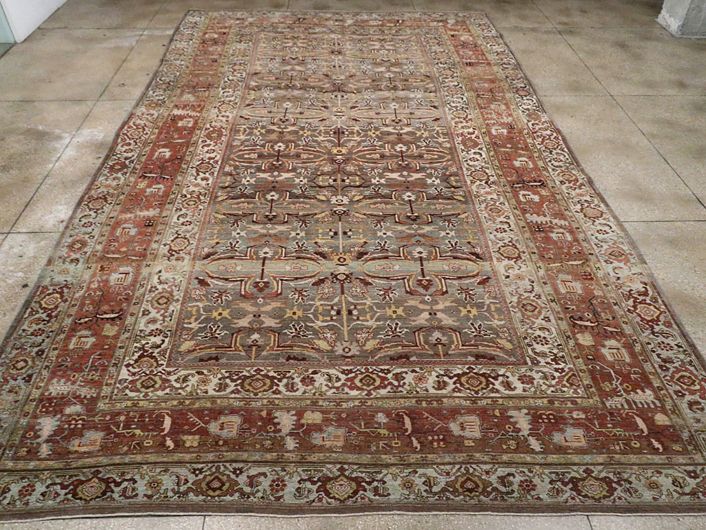 Antique Persian Bidjar Large Room Size Carpet, No.28462 - Staging