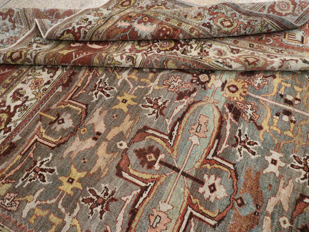 Antique Persian Bidjar Large Room Size Carpet, No.28462 - Staging