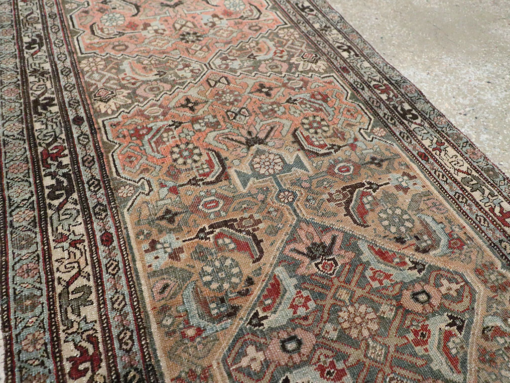 Antique Persian Bidjar Long Runner, No.28463 - Staging