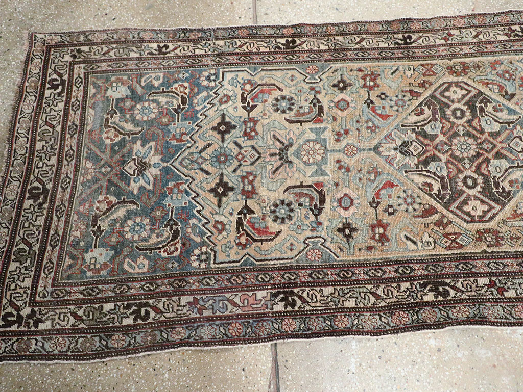 Antique Persian Bidjar Long Runner, No.28463 - Staging