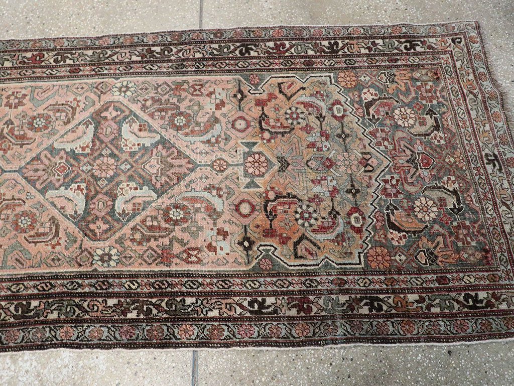 Antique Persian Bidjar Long Runner, No.28463 - Staging