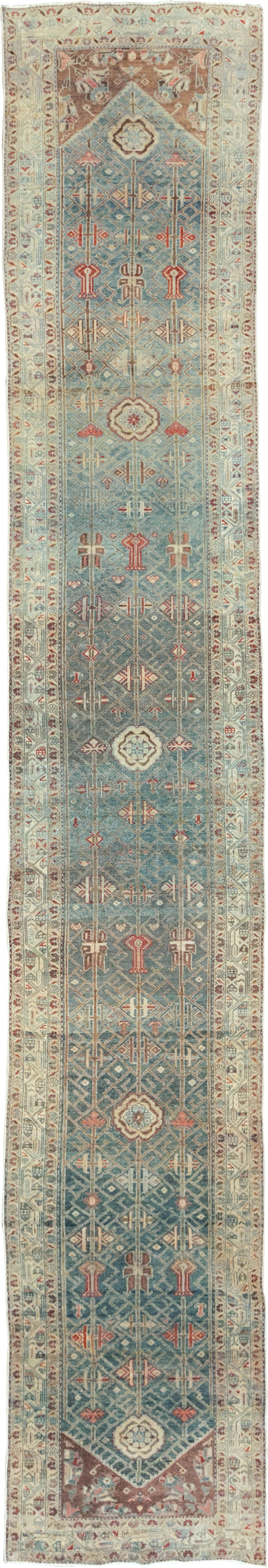Vintage Persian Malayer Long Runner, No.28468 - Staging