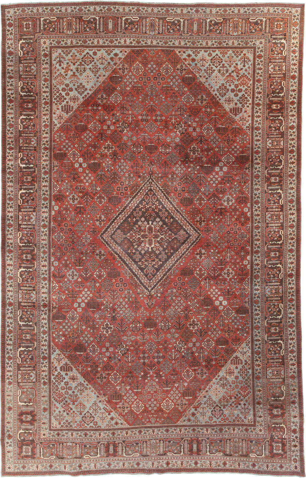 Antique Persian Joshegan Large Room Size Carpet, No.28476 - Staging