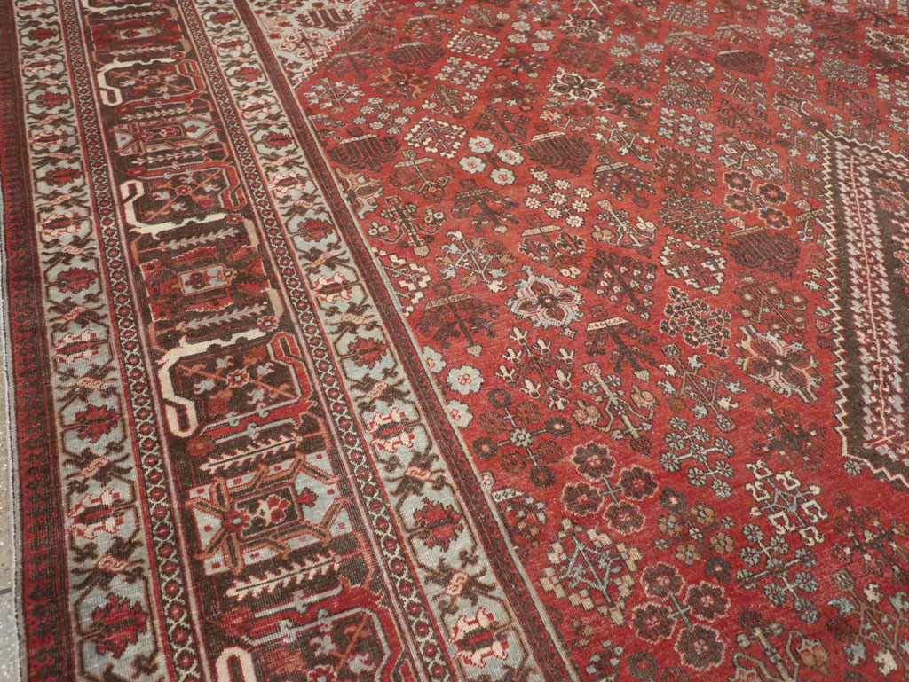 Antique Persian Joshegan Large Room Size Carpet, No.28476 - Staging