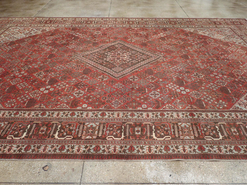 Antique Persian Joshegan Large Room Size Carpet, No.28476 - Staging
