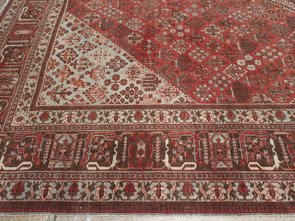 Antique Persian Joshegan Large Room Size Carpet, No.28476 - Staging