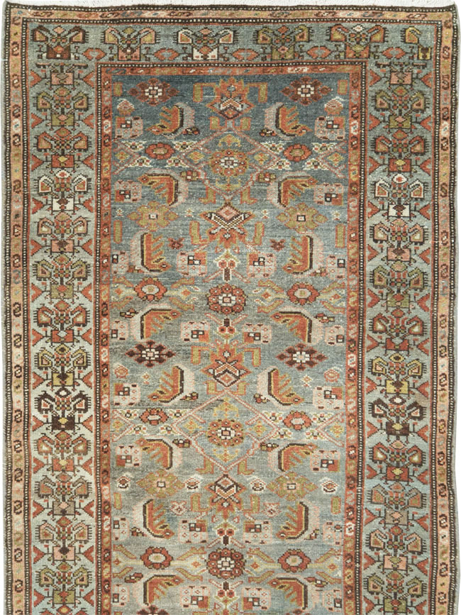 Antique Persian Malayer Long Runner, No.28479 - Staging