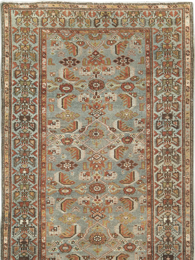 Antique Persian Malayer Long Runner, No.28479 - Staging