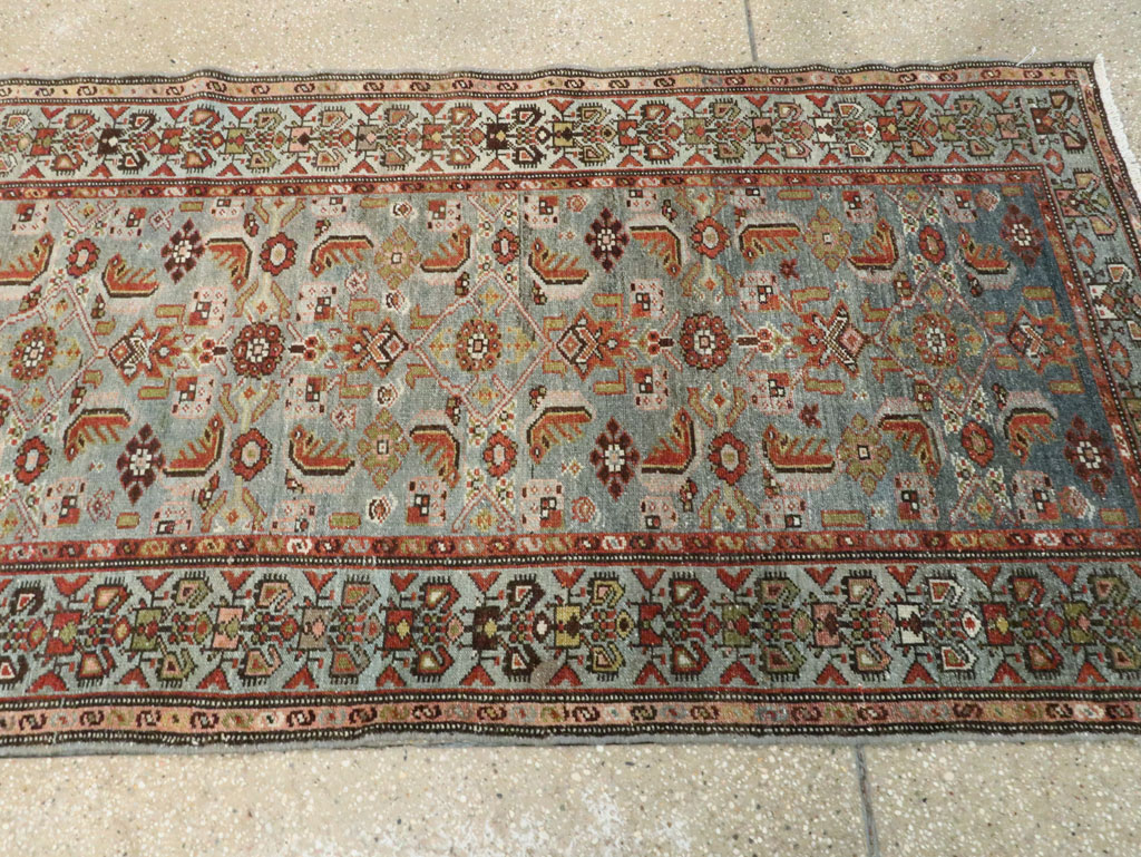 Antique Persian Malayer Long Runner, No.28479 - Staging