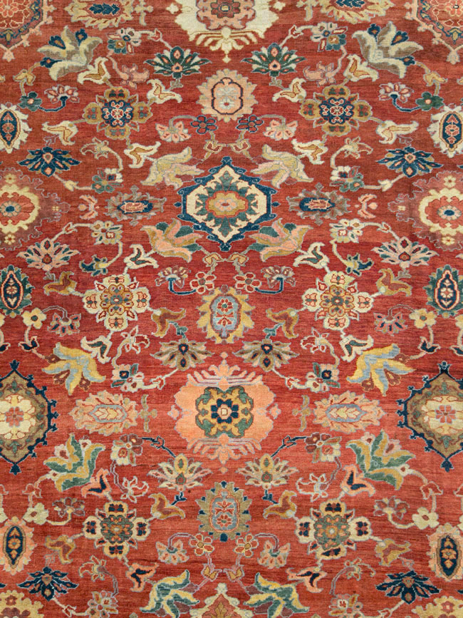 Antique Persian Mahal Oversize Carpet, No.28481 - Staging
