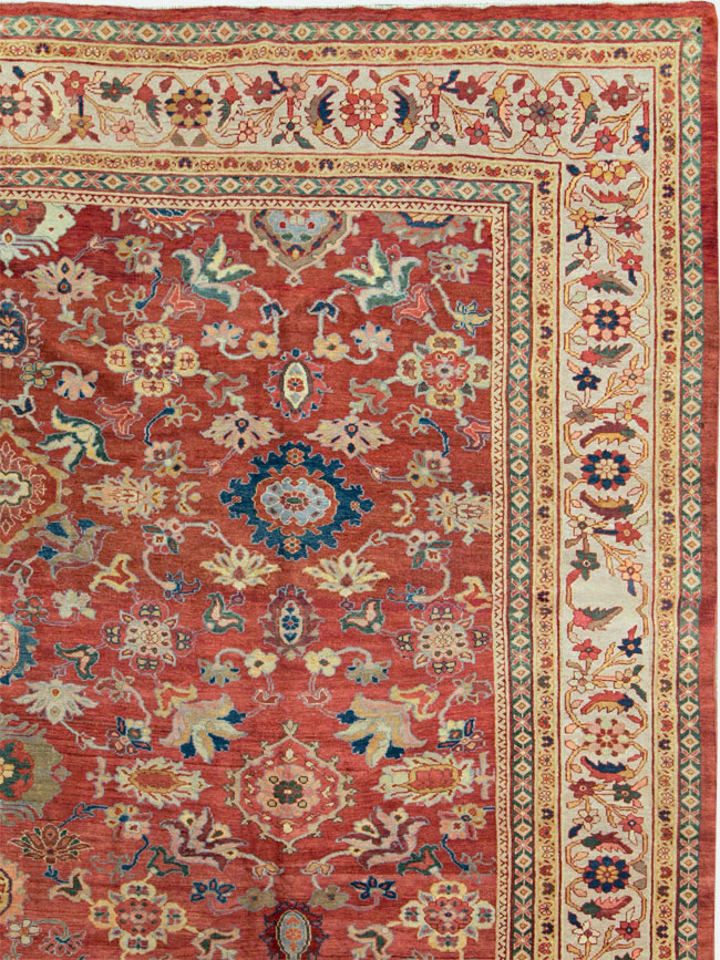 Antique Persian Mahal Oversize Carpet, No.28481 - Staging