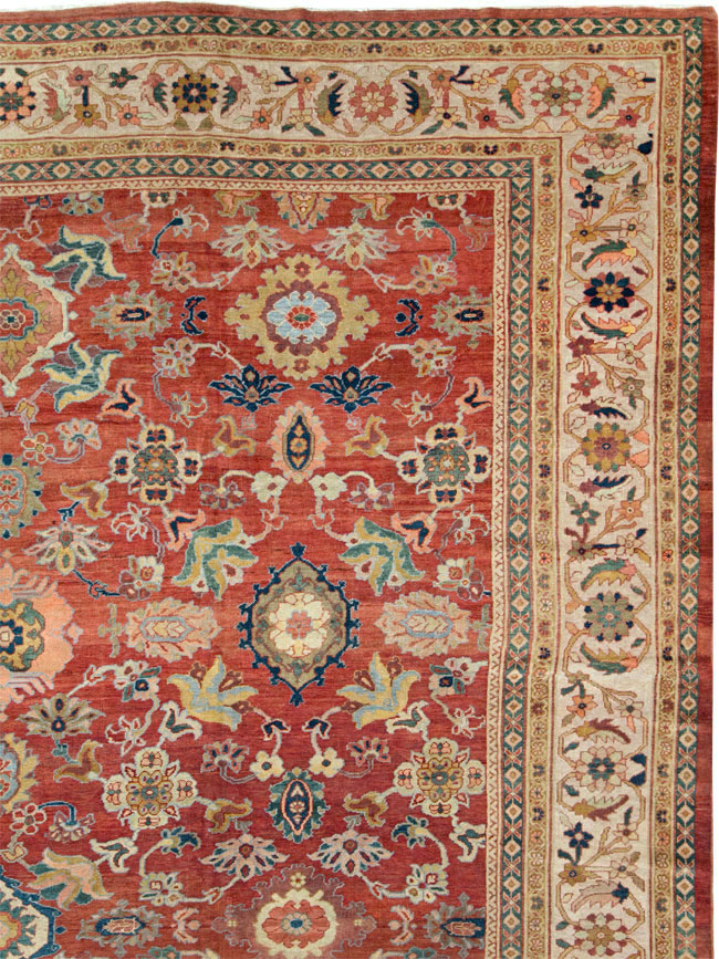 Antique Persian Mahal Oversize Carpet, No.28481 - Staging