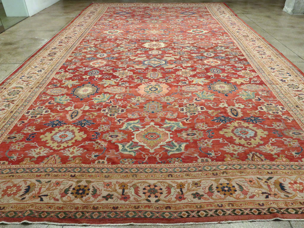 Antique Persian Mahal Oversize Carpet, No.28481 - Staging