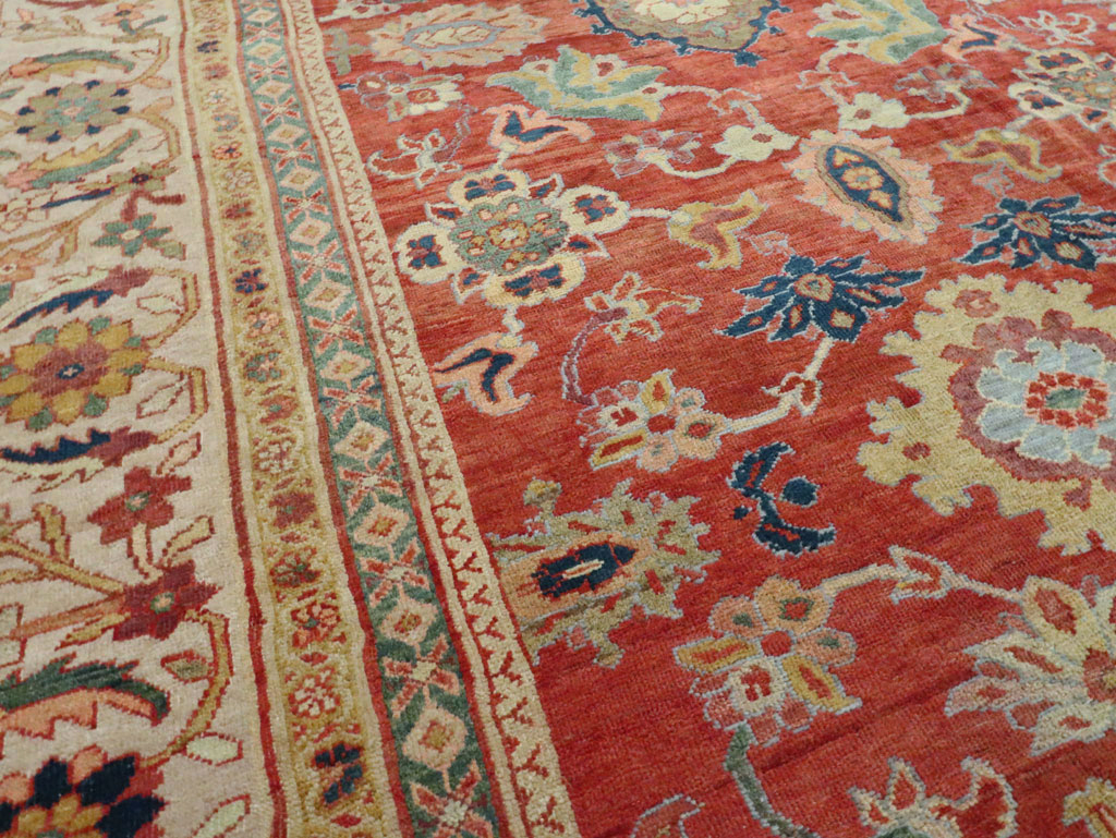 Antique Persian Mahal Oversize Carpet, No.28481 - Staging