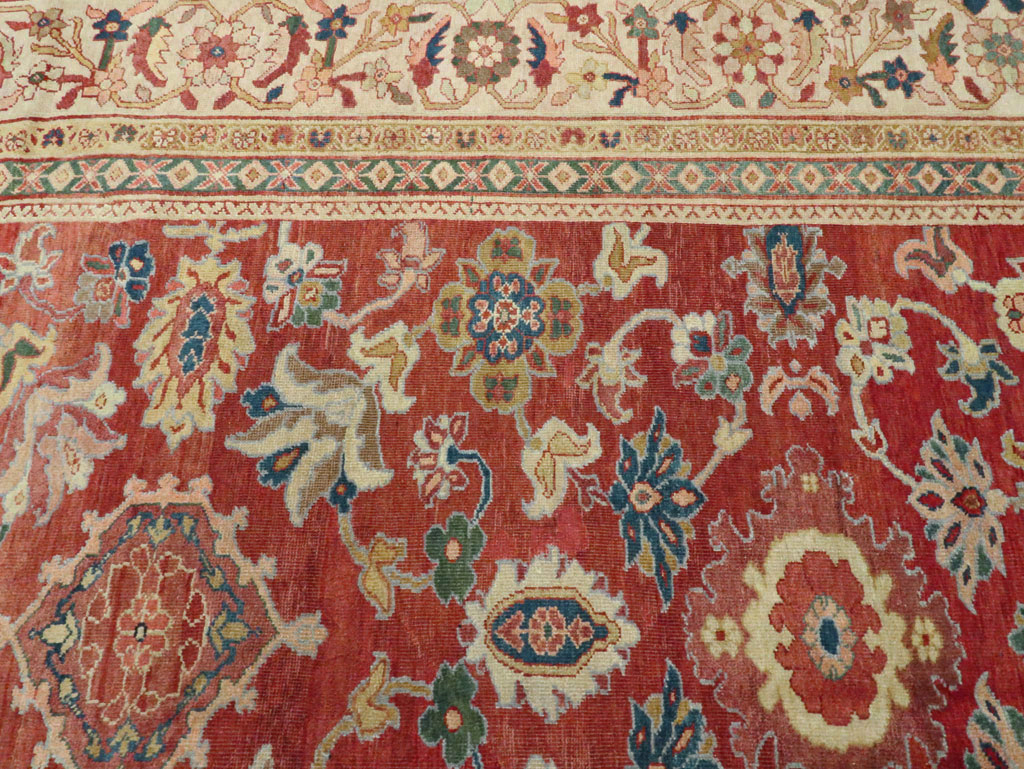 Antique Persian Mahal Oversize Carpet, No.28481 - Staging