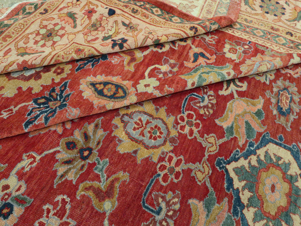 Antique Persian Mahal Oversize Carpet, No.28481 - Staging