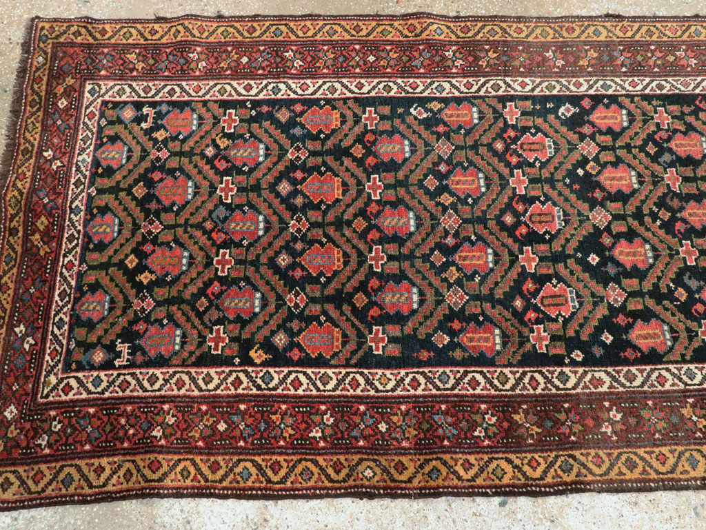 Antique Persian Kurdish Runner, No.28483 - Staging